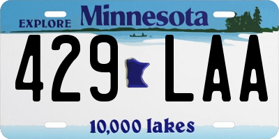 MN license plate 429LAA