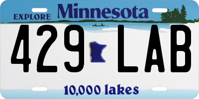 MN license plate 429LAB