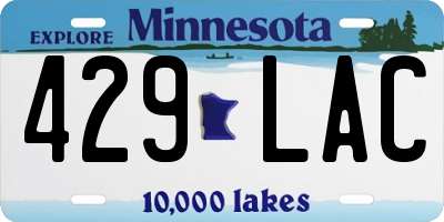 MN license plate 429LAC