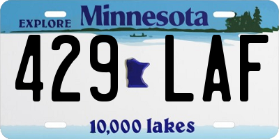 MN license plate 429LAF