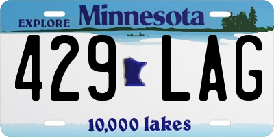 MN license plate 429LAG