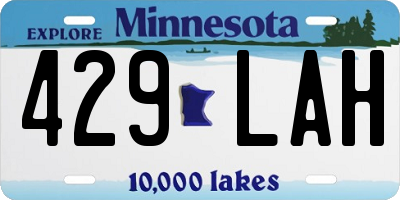 MN license plate 429LAH