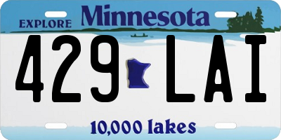 MN license plate 429LAI