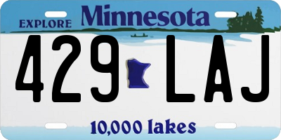 MN license plate 429LAJ