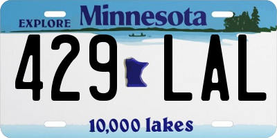 MN license plate 429LAL