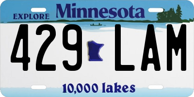 MN license plate 429LAM