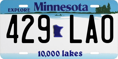 MN license plate 429LAO