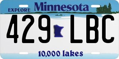 MN license plate 429LBC