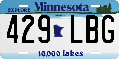 MN license plate 429LBG
