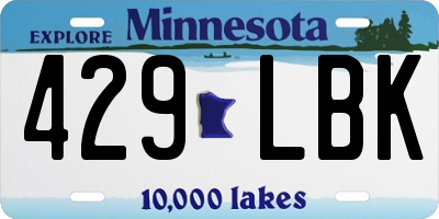 MN license plate 429LBK