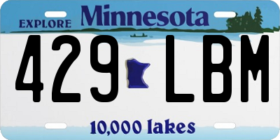 MN license plate 429LBM