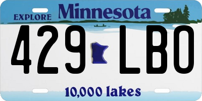 MN license plate 429LBO