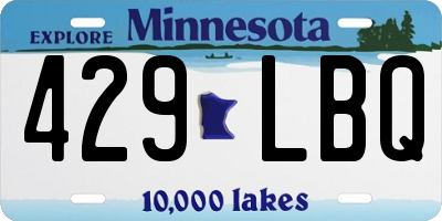 MN license plate 429LBQ