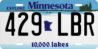 MN license plate 429LBR