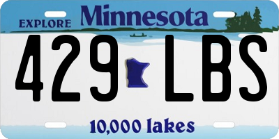 MN license plate 429LBS