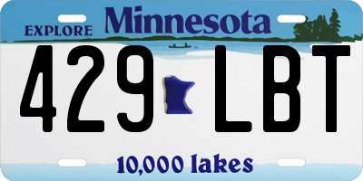 MN license plate 429LBT