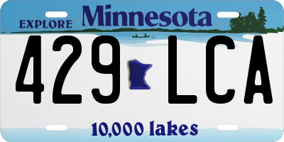 MN license plate 429LCA