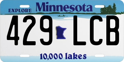 MN license plate 429LCB