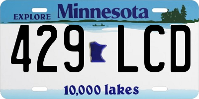 MN license plate 429LCD
