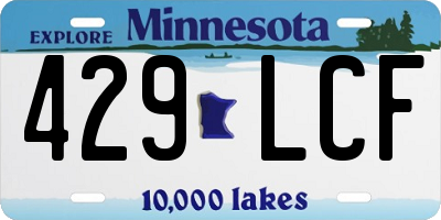 MN license plate 429LCF