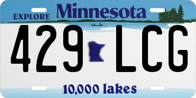 MN license plate 429LCG