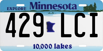 MN license plate 429LCI