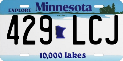 MN license plate 429LCJ