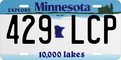 MN license plate 429LCP