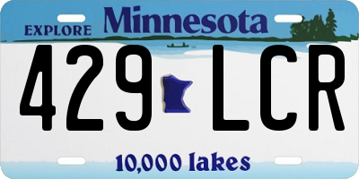 MN license plate 429LCR