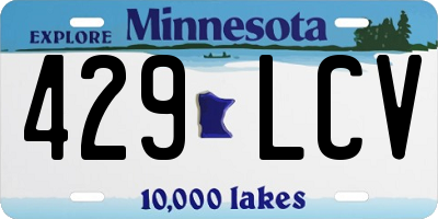 MN license plate 429LCV