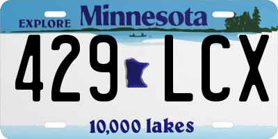 MN license plate 429LCX