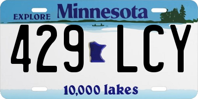 MN license plate 429LCY
