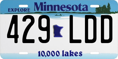 MN license plate 429LDD