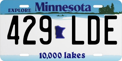 MN license plate 429LDE