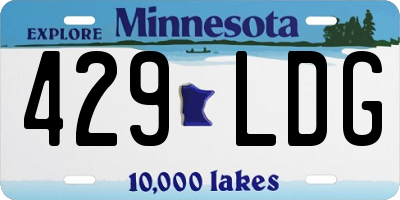 MN license plate 429LDG