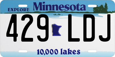 MN license plate 429LDJ
