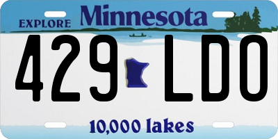 MN license plate 429LDO