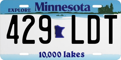 MN license plate 429LDT