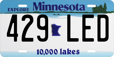 MN license plate 429LED