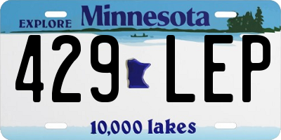 MN license plate 429LEP