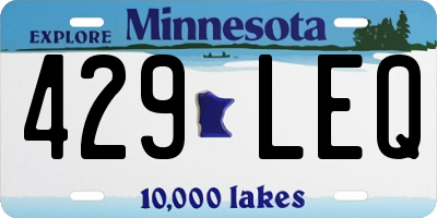 MN license plate 429LEQ