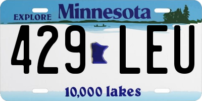MN license plate 429LEU