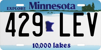 MN license plate 429LEV