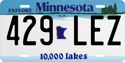 MN license plate 429LEZ