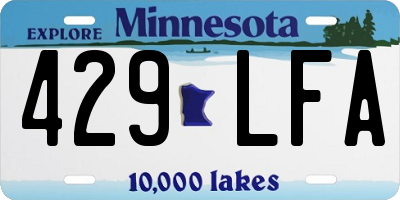 MN license plate 429LFA
