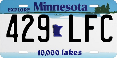 MN license plate 429LFC