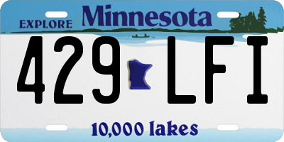MN license plate 429LFI