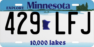 MN license plate 429LFJ
