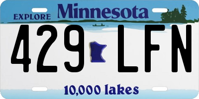 MN license plate 429LFN