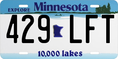MN license plate 429LFT
